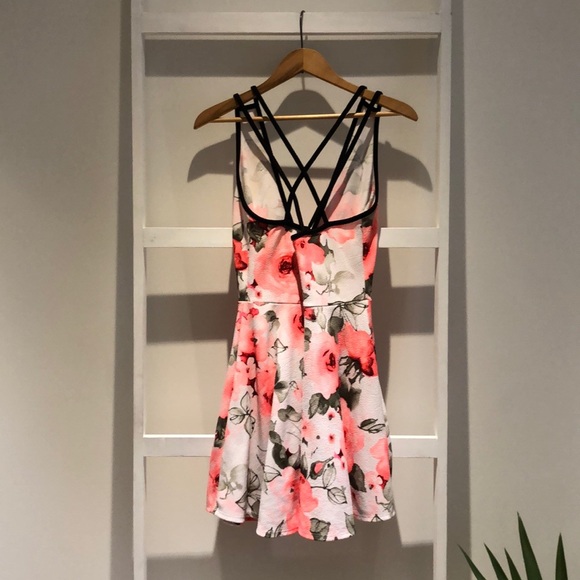 Floral neon vintage dress - Picture 4 of 4